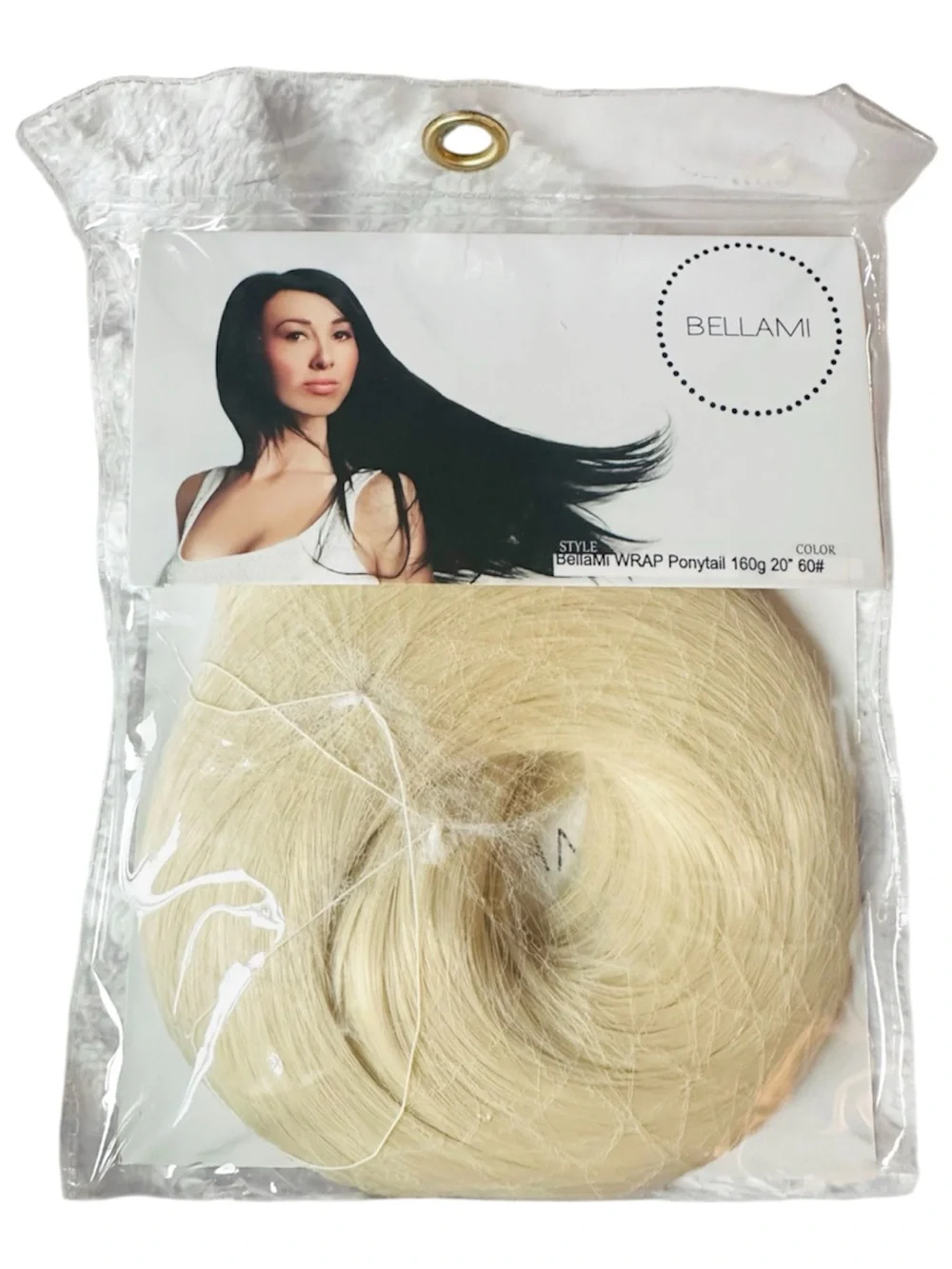 Bellami Wrap Ponytail 160g 20” Ash Blonde #60 Hair Extensions NWT